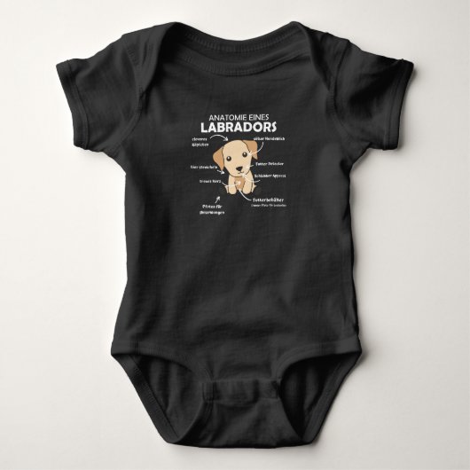 Anatomie van een labrador Retriever zoete honden Romper (Voorkant)