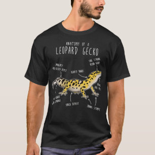 Anatomie van een Leopard Gecko, Funny Pet Reptile T-shirt