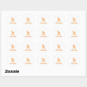 Anatomie van een leopard Gecko Lover Lizard Animal Ronde Sticker (Vel)
