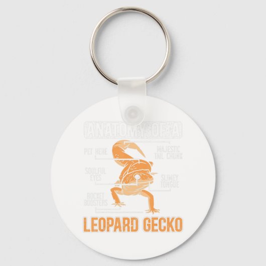 Anatomie van een leopard Gecko Lover Lizard Animal Sleutelhanger (Voorkant)