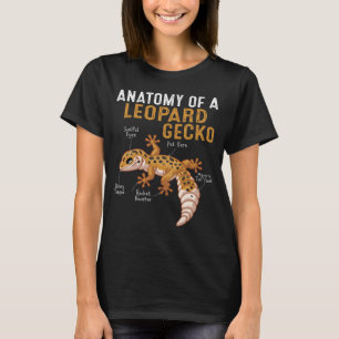 Anatomie van een luipaard gecko t-shirt