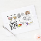 Anatomie van een menselijk brein populaire menseli rechthoekige sticker (Envelop)
