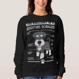 Anatomie van een miniatuur Schnauzer Dog Mam Dog D Trui