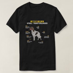 Anatomie van een Munsterlander Breed Dog Pet Lover T-shirt