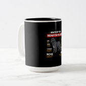 Anatomie van een Newfoundland Dogs Lovers Tweekleurige Koffiemok (Voorkant links)