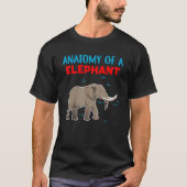 Anatomie van een olifant grafisch educatief ellefa t-shirt (Voorkant)