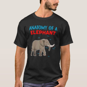 Anatomie van een olifant grafisch educatief ellefa t-shirt