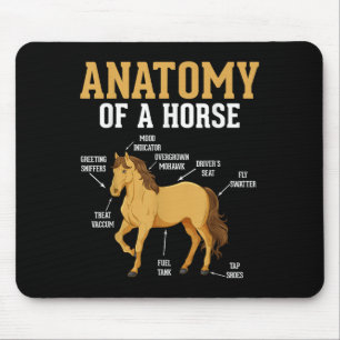 Anatomie van een paard Grappig Equestrian Neigh Ho Muismat