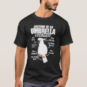 Anatomie van een parmbrella Cockatau Parrot Birdwa T-shirt (Voorkant)