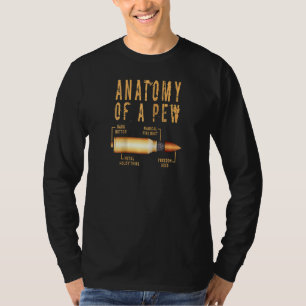 Anatomie van een Pew Funny Bullet Pew Anatomy Prof T-shirt