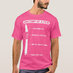 Anatomie van een Pew Funny Hunting Pistool Shootin T-shirt