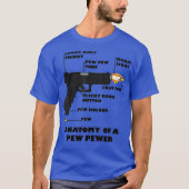 Anatomie van een Pew Pewer Ammo en wijziging Pisto T-shirt (Voorkant)