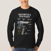 Anatomie van een Pew Pewer Ammo-Pistool T-shirt (Voorkant)