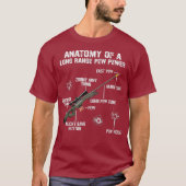 Anatomie van een Pew Pewer Funny Pistolen Sniper P T-shirt (Voorkant)