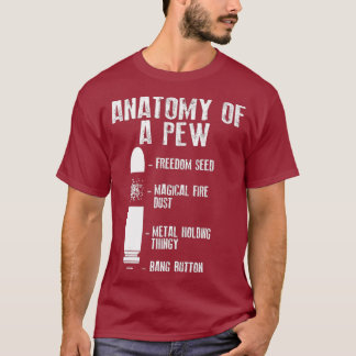 Anatomie van een PewFunny Weapon Pistool Bullet T-shirt