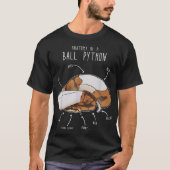 Anatomie van een Piebald Bal Python, Grappige Rept T-shirt (Voorkant)