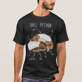 Anatomie van een Piebald Balpython T-shirt