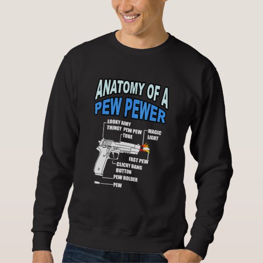 Anatomie van een Pistool met een gazonlaag ammo - Trui (Voorkant)