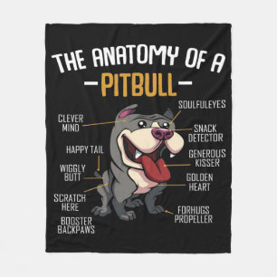 Anatomie van een Pitbull Cute Fleece Deken