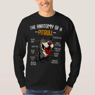 Anatomie van een Pitbull Grappige Pitbull T-shirt