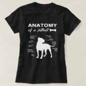 Anatomie van een Pitbull Hondenliefhebber Pitbull T-shirt (Design voorkant)