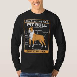 Anatomie van een pitbull voor moeders t-shirt