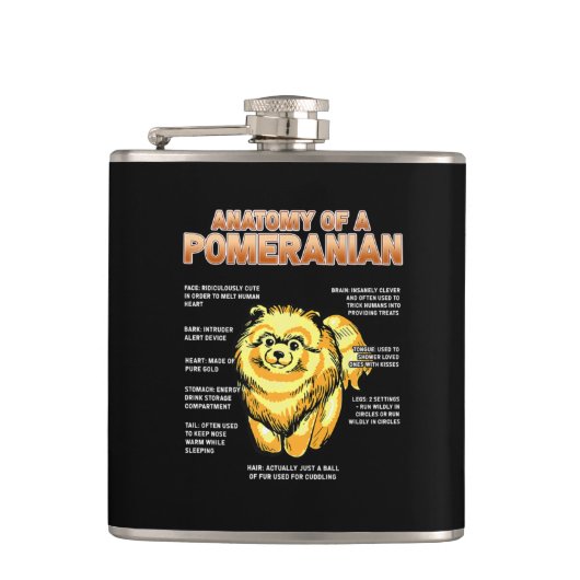 Anatomie van een Pommeren Heupfles (Voorkant)