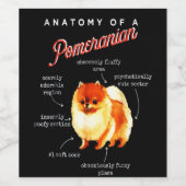 Anatomie van een pommerse Zachte Zacht Zone Gift Wijn Etiket (Enkel label)