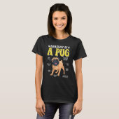 Anatomie van een pug-hond t-shirt (Voorkant volledig)
