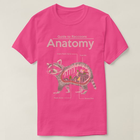 Anatomie van een Raccoon T-shirt (Design voorkant)