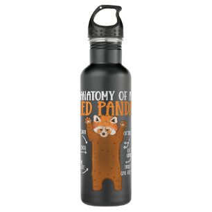 Anatomie van een Red Panda Science Zoologist Cute Waterfles