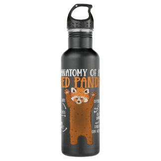 Anatomie van een Red Panda Science Zoologist Cute  Waterfles