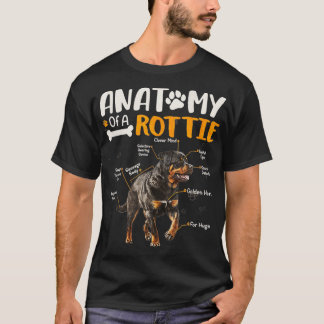 anatomie van een rottweiler dog grappige rottie p t-shirt