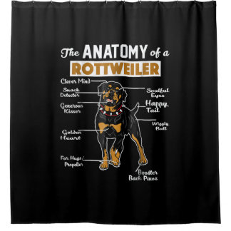 Anatomie van een rottweiler douchegordijn