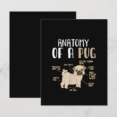 Anatomie van een ruggegraat van de hond van de kui bedankkaart (Voorkant / Achterkant)