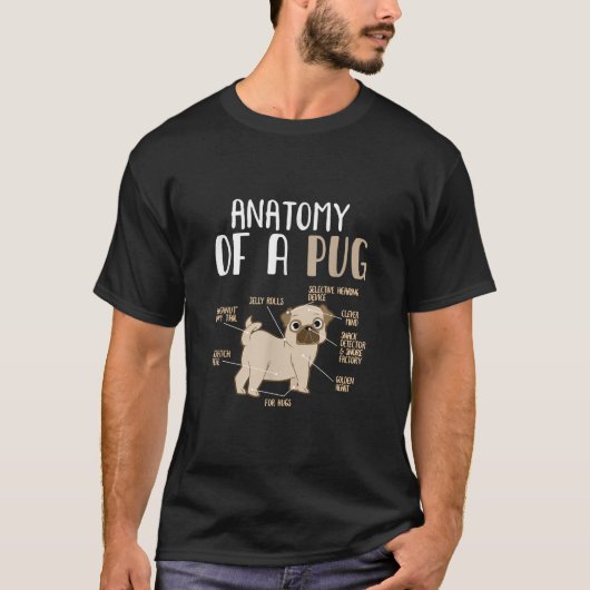 Anatomie van een ruggegraat van de hond van de rug t-shirt (Voorkant)