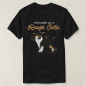 Anatomie van een ruw collie Funny Dog Puppy Gift T T-shirt (Design voorkant)