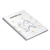 Anatomie van een Samoyed Dog Funny Dog Lover Gift Notitieboek (Rechterzijde)