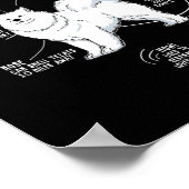 Anatomie van een Samoyed voor Fur Mama Papa houdt  Poster (Hoek)