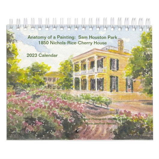 Anatomie van een schilderij: Sam Houston Park 1850 Kalender (Hoes)