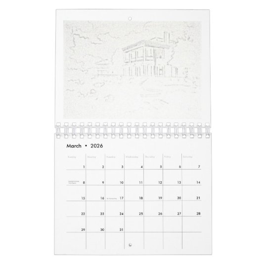 Anatomie van een schilderij: Sam Houston Park 1850 Kalender (Mar 2026)