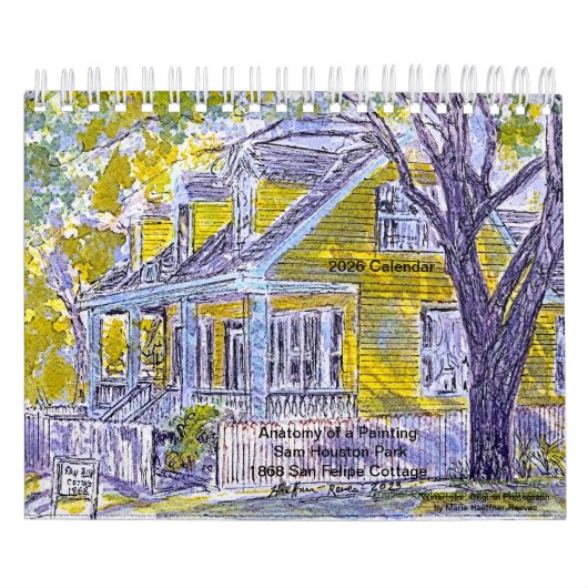 Anatomie van een Schilderij: Sam Houston Park 1868 Kalender (Hoes)