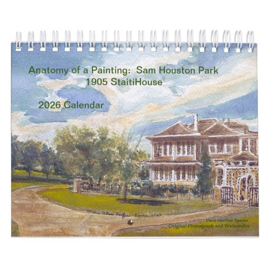 Anatomie van een Schilderij: Sam Houston Park 1905 Kalender (Hoes)