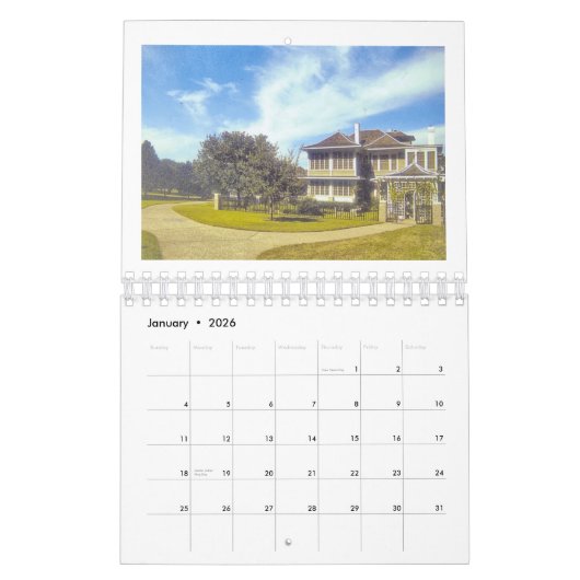 Anatomie van een schilderij: Sam Houston Park 1905 Kalender (Jan 2026)