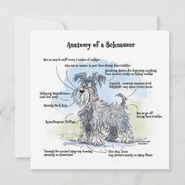 Anatomie van een Schnauzer Funny Notecard Notitiekaartje