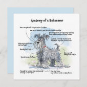 Anatomie van een Schnauzer Notecard Notitiekaartje (Voorkant / Achterkant)