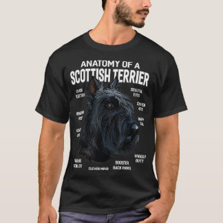 Anatomie van een Schotse Terrier Hond Grappig Gift T-shirt