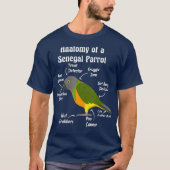 Anatomie van een Senegal Parrot T-shirt (Voorkant)