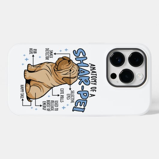ANATOMIE VAN EEN SHARPEI-DOG Case-Mate iPhone CASE (Achterkant (horizontaal))