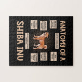 Anatomie van een shiba in een grappige puppy Gift Legpuzzel (Horizontaal)